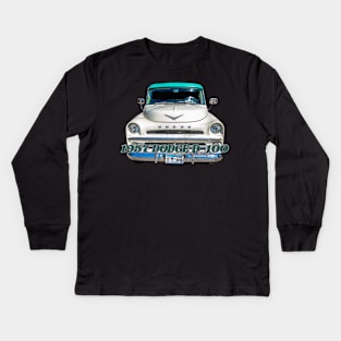 1957 Dodge D-100 Sweptside Pickup Truck Kids Long Sleeve T-Shirt